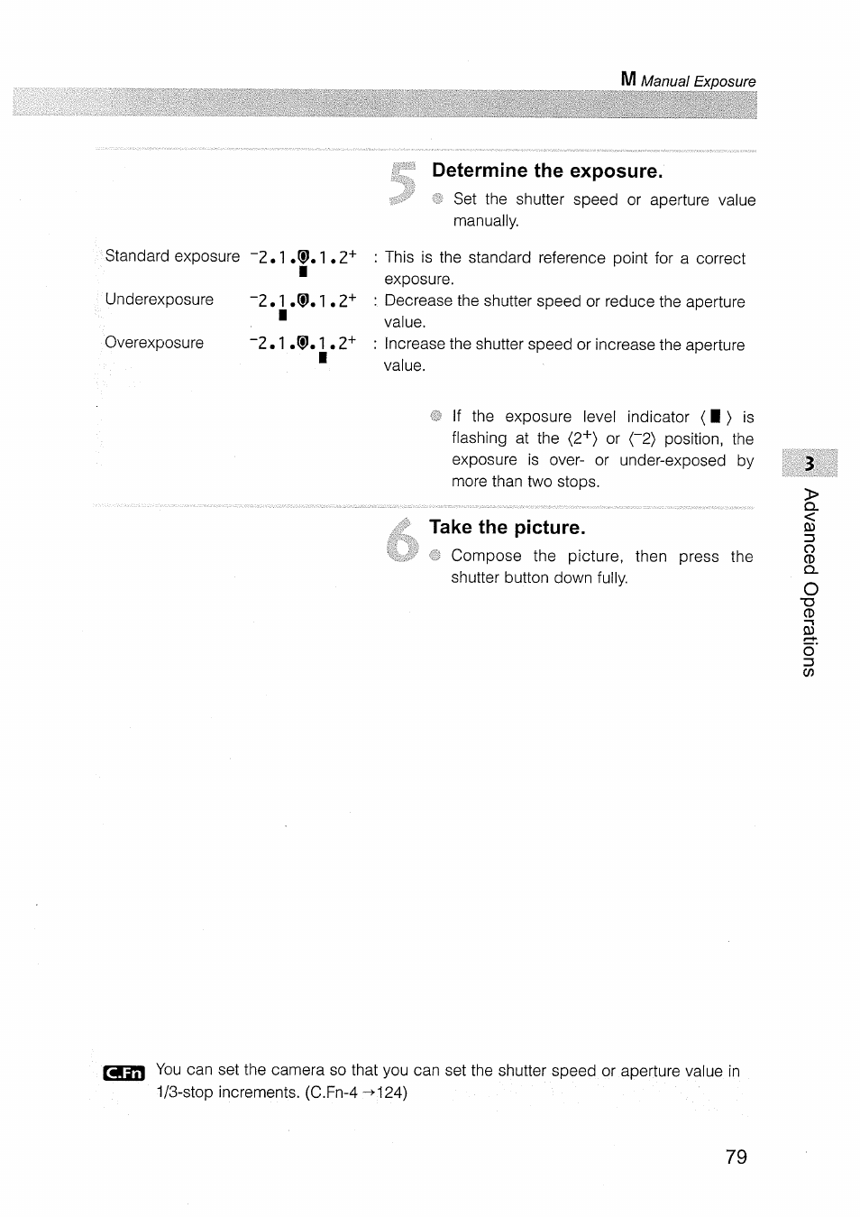 Determine the exposure, Take the picture | Canon EOS D30 User Manual | Page 79 / 151