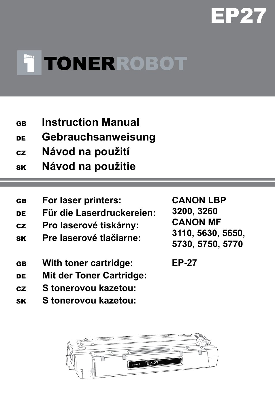 Canon EP27 User Manual | 24 pages