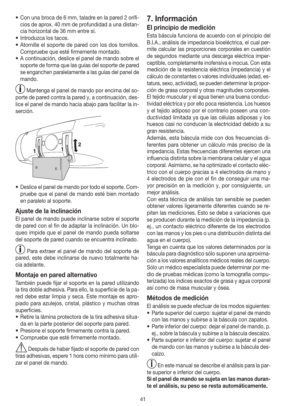 Información | Beurer BF 100 User Manual | Page 41 / 100