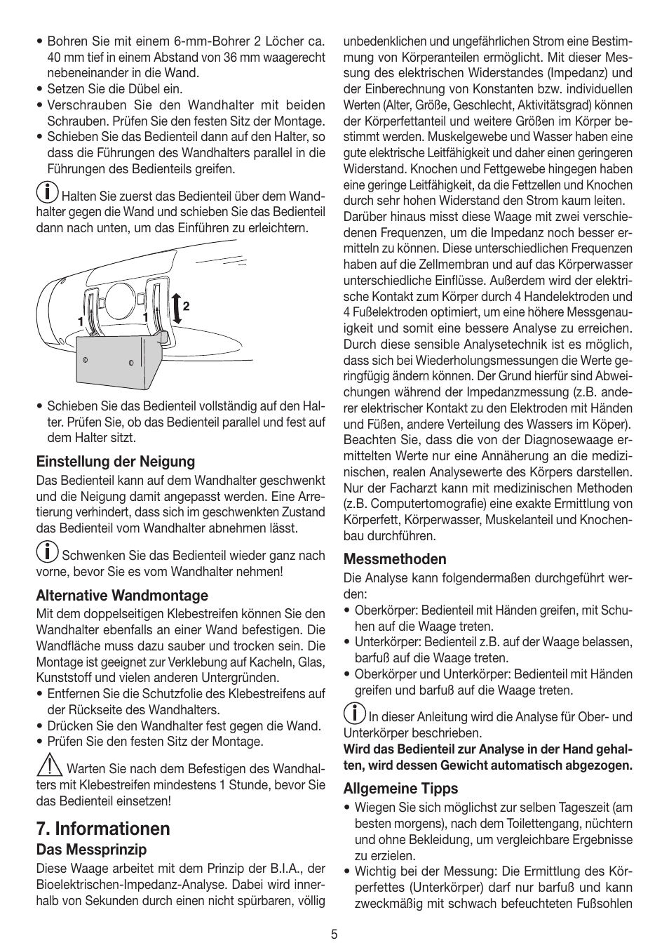 Informationen | Beurer BF 100 User Manual | Page 5 / 100