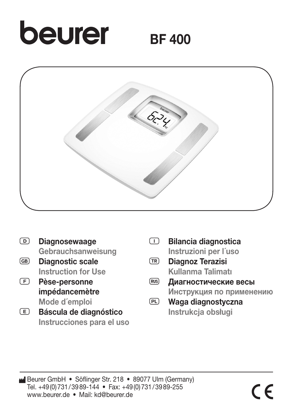 Beurer BF 400 User Manual | 52 pages