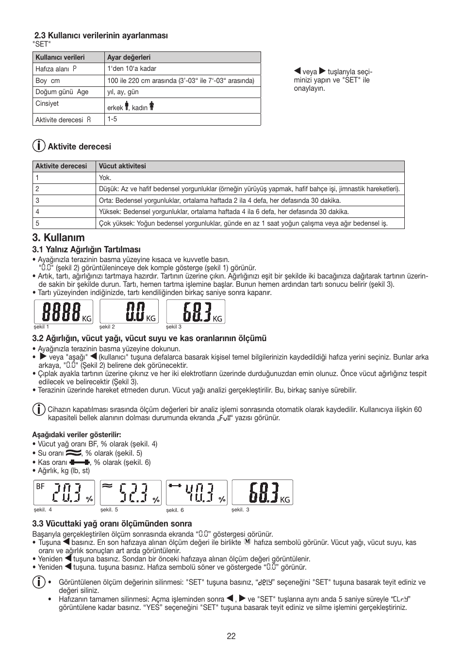 Kullanım | Beurer BF 480 User Manual | Page 22 / 32