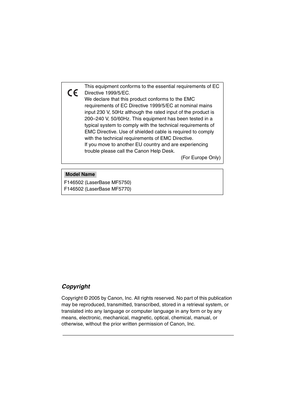 Canon MF5770 User Manual | Page 3 / 68