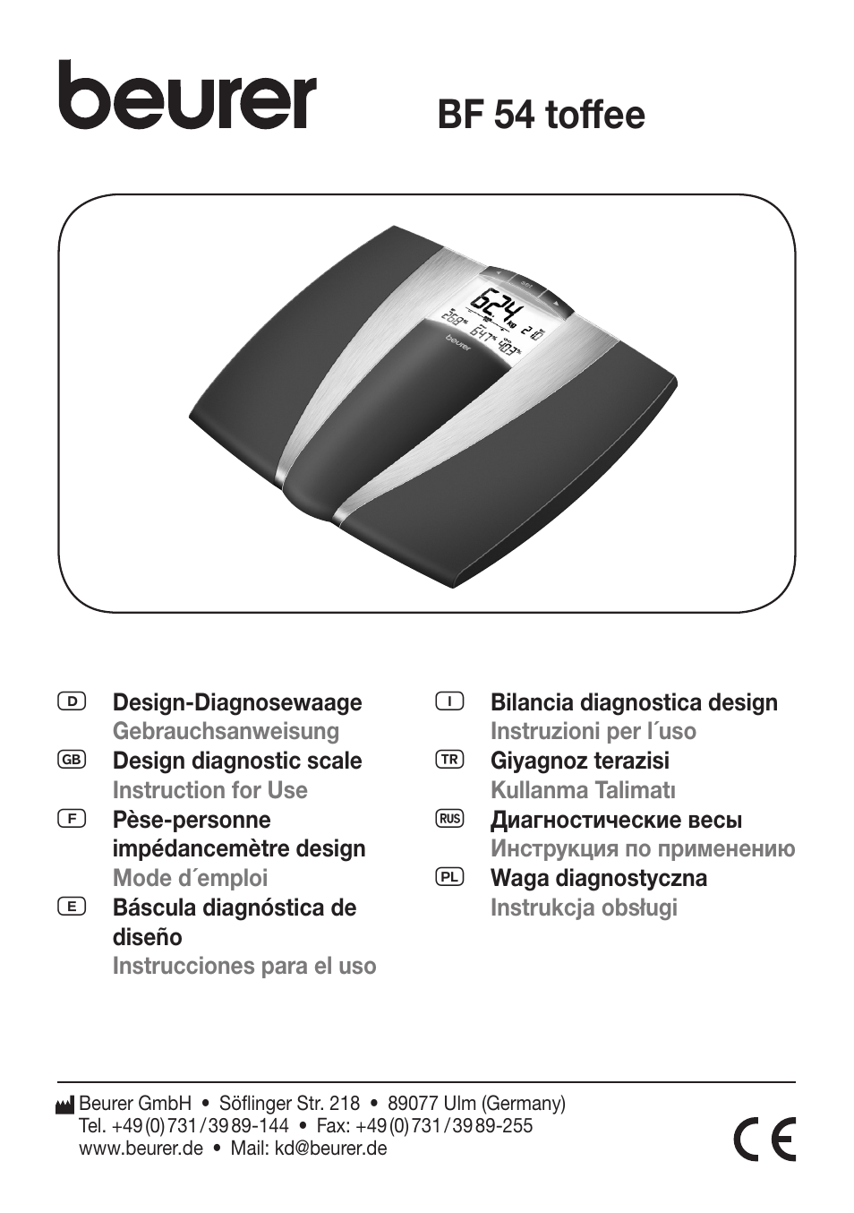 Beurer BF 54 User Manual | 60 pages