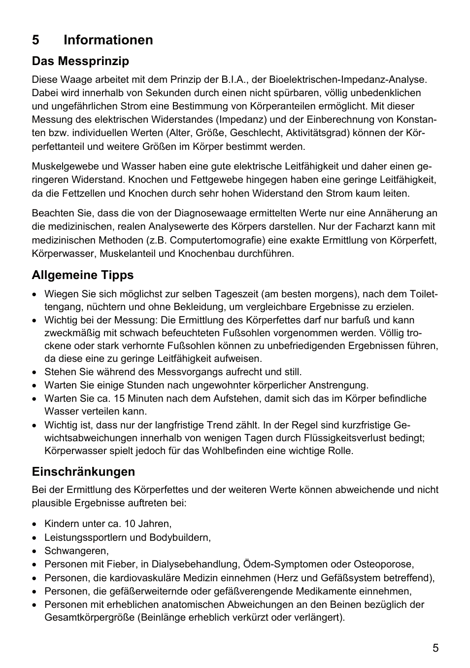 5 informationen | Beurer BF 66 User Manual | Page 5 / 108