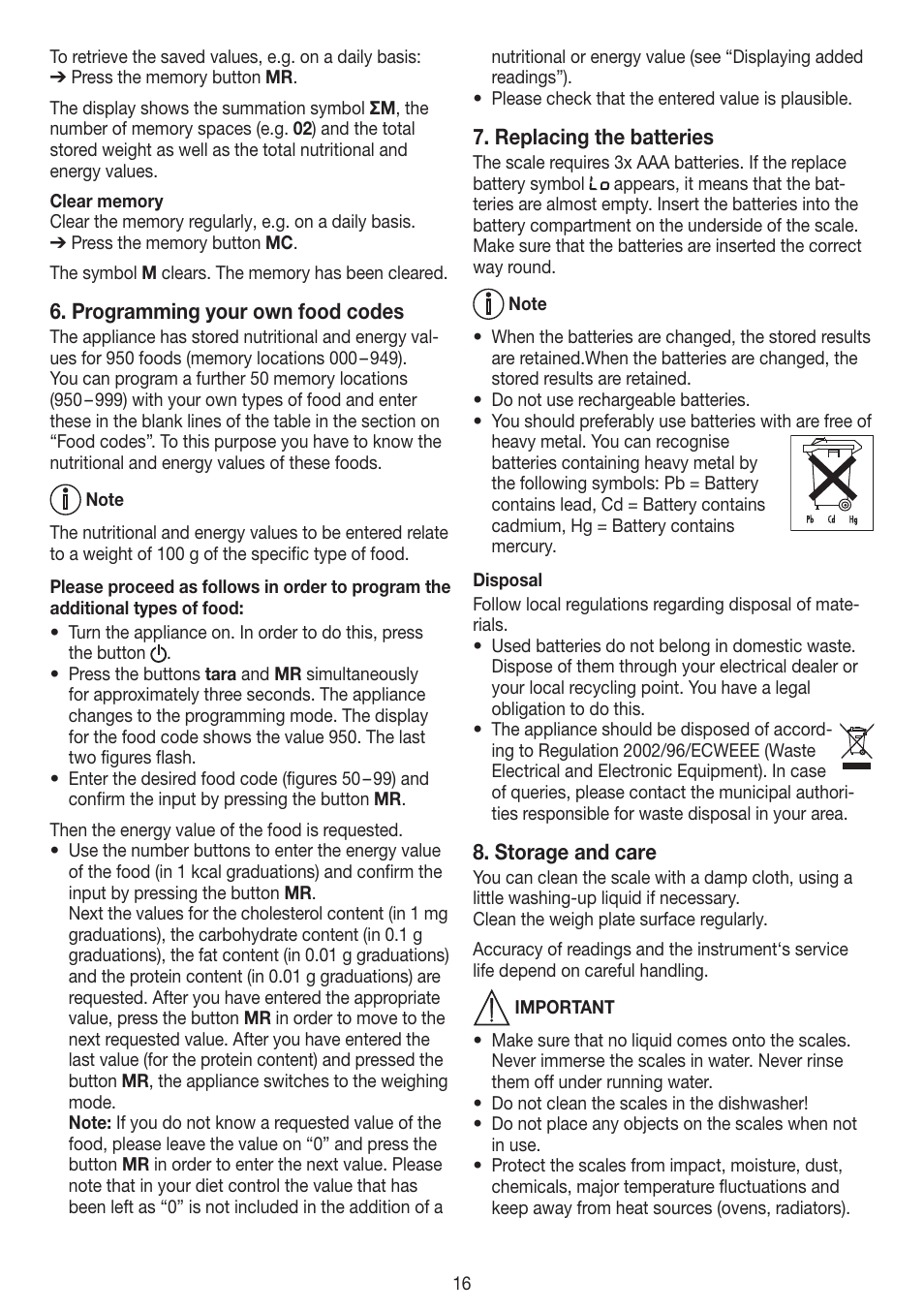 Beurer DS 61 User Manual | Page 16 / 104