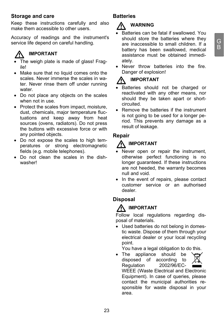 Beurer DS 81 User Manual | Page 25 / 104