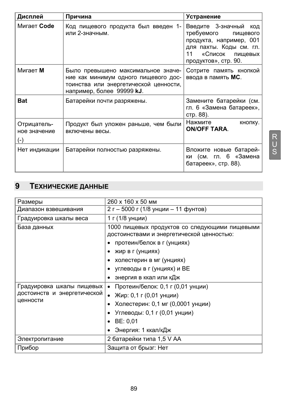 Ru s | Beurer DS 81 User Manual | Page 91 / 104