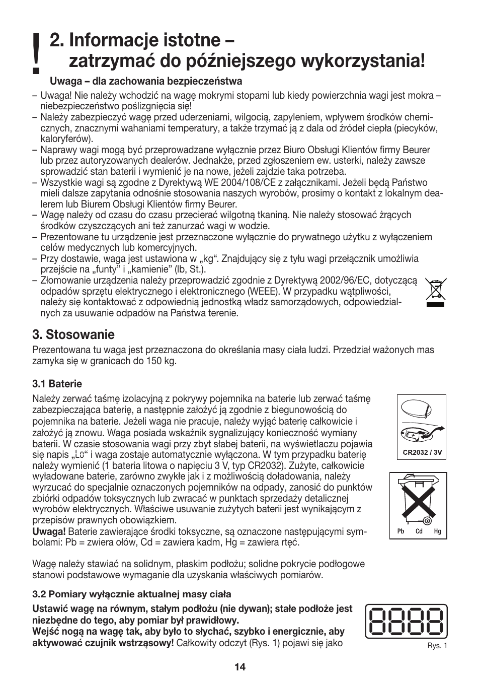 Stosowanie | Beurer GS 27 User Manual | Page 14 / 20