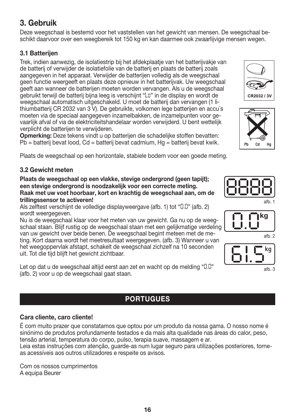 Gebruik | Beurer GS 27 User Manual | Page 16 / 20