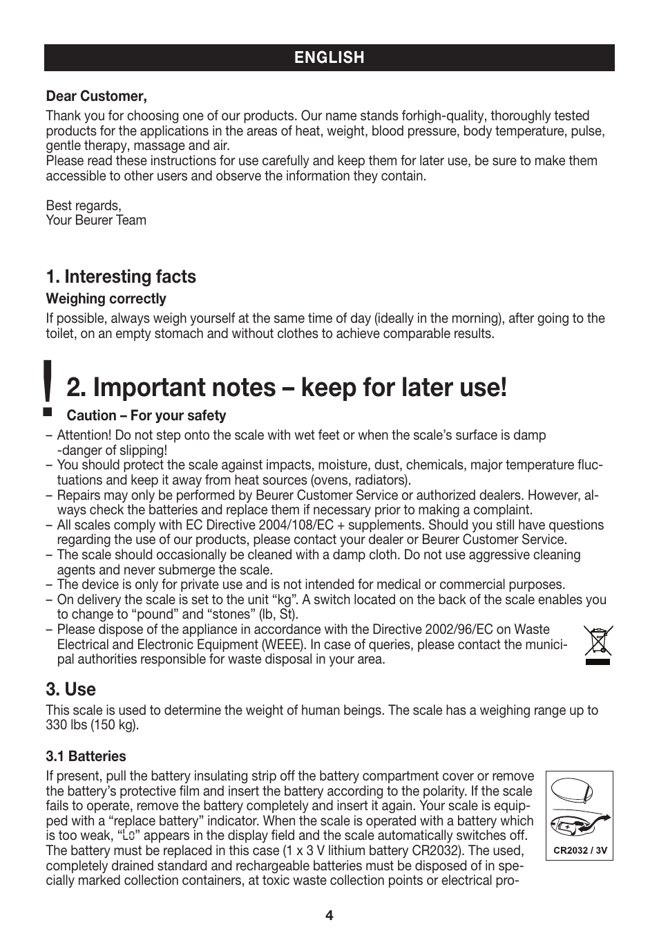 Interesting facts | Beurer GS 27 User Manual | Page 4 / 20