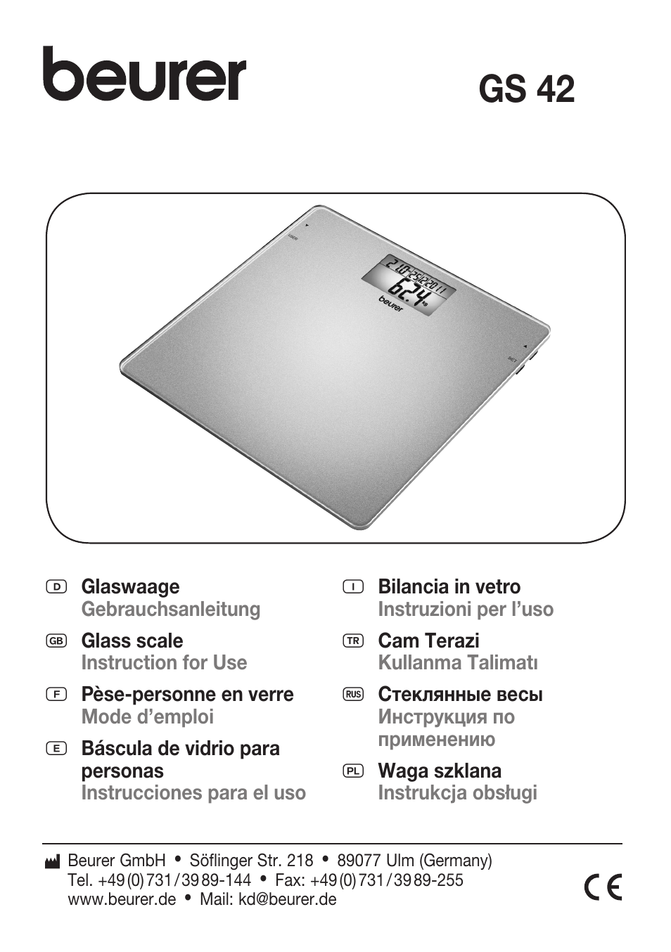 Beurer GS 42 User Manual | 68 pages