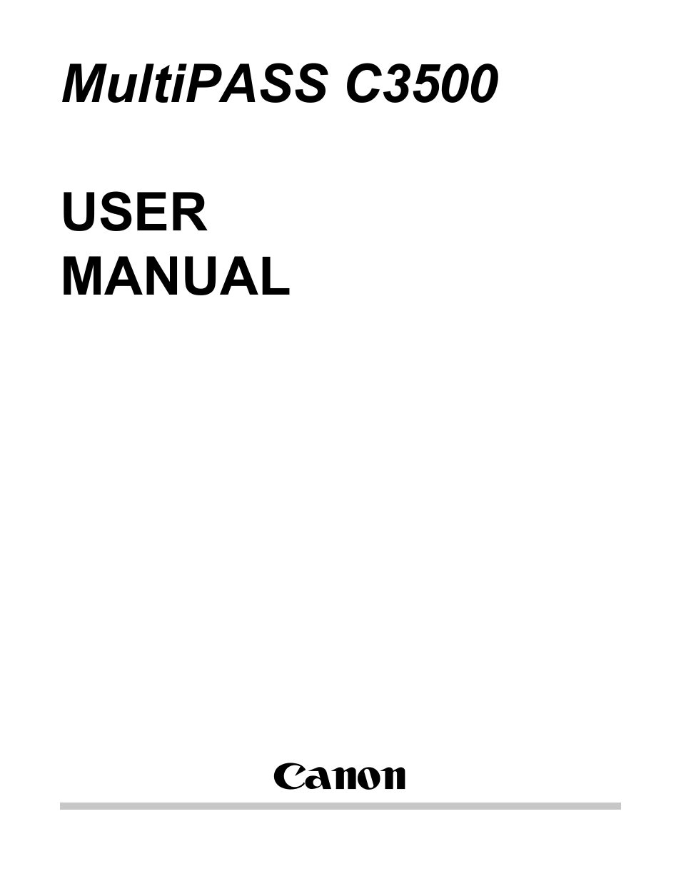 Canon C3500 User Manual | 304 pages