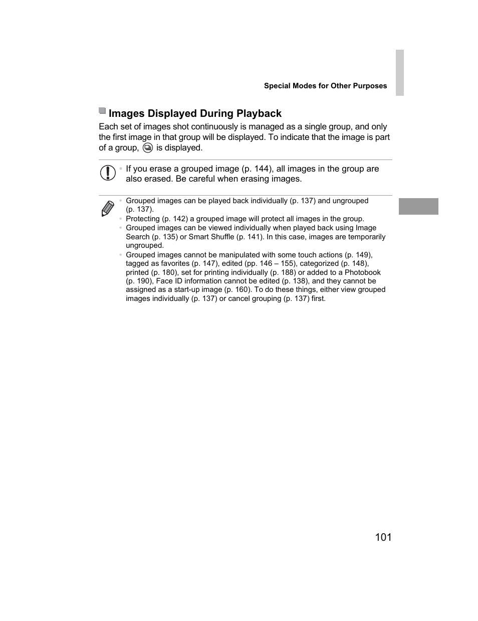 Images displayed during playback | Canon 510 HS User Manual | Page 101 / 220