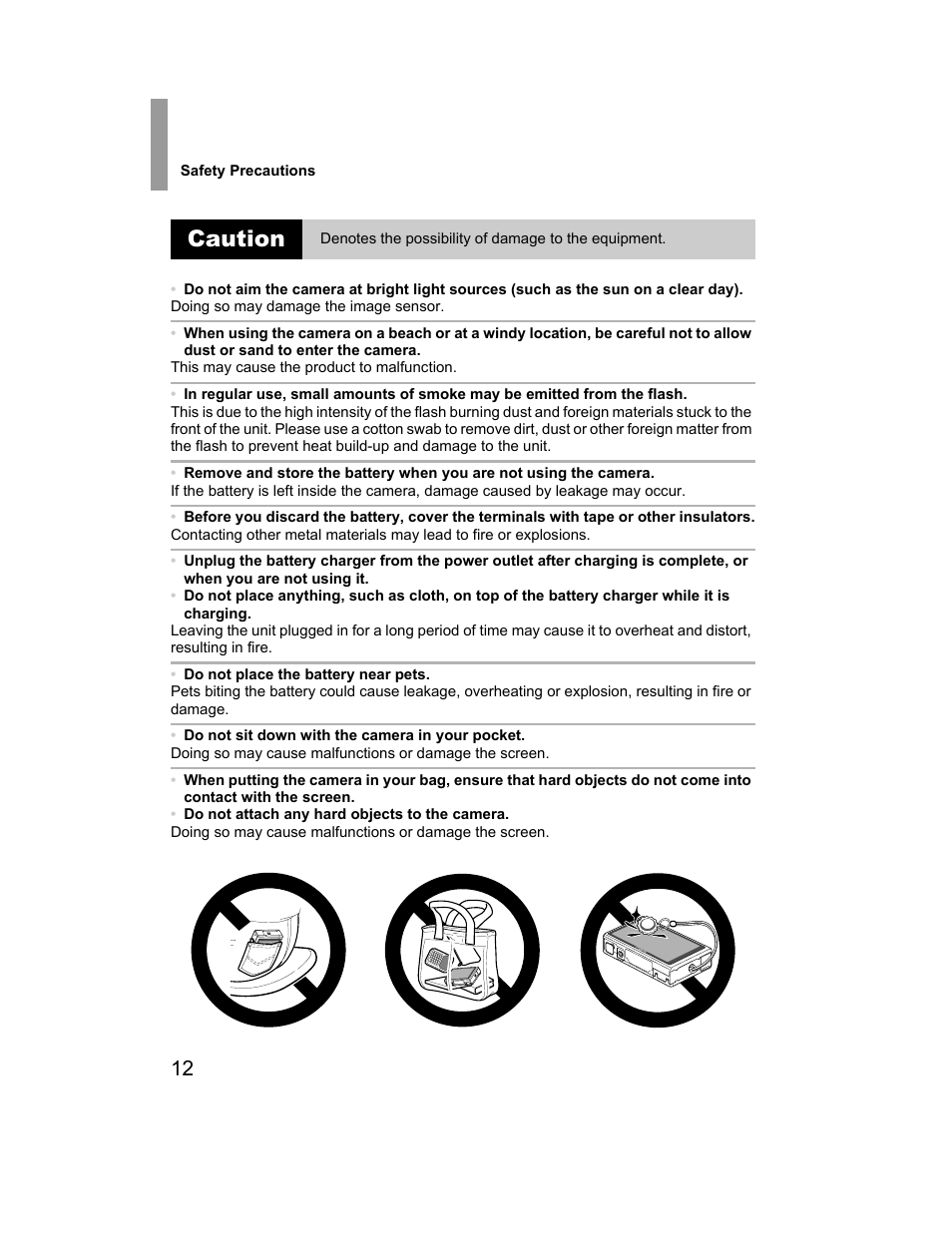Caution | Canon 510 HS User Manual | Page 12 / 220