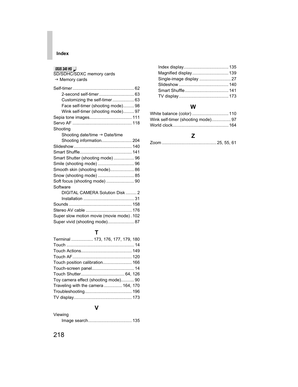 Canon 510 HS User Manual | Page 218 / 220