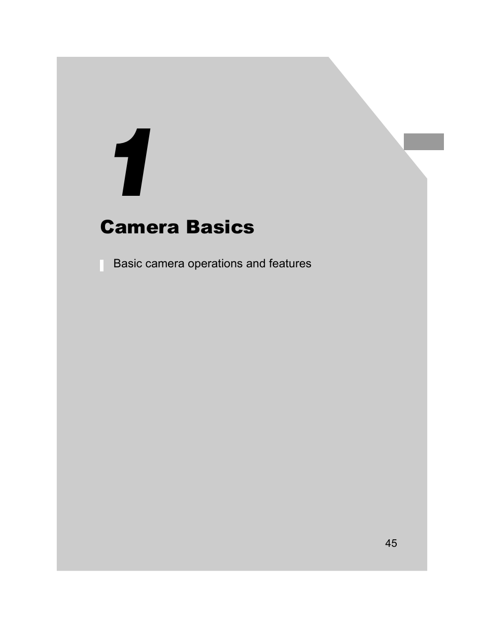 1 camera basics, Camera basics | Canon 510 HS User Manual | Page 45 / 220