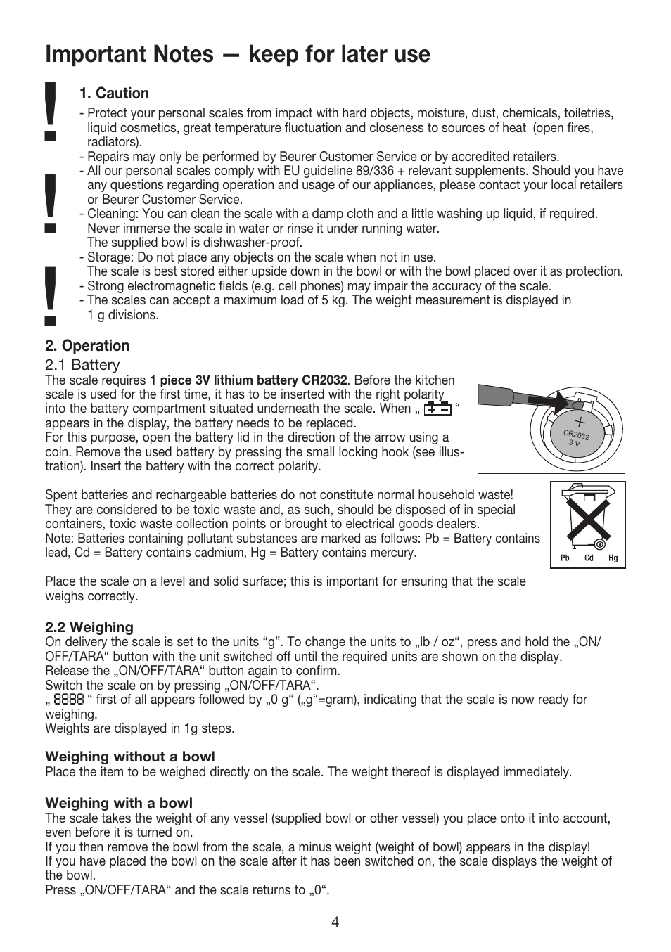 Beurer KS 32 User Manual | Page 4 / 16
