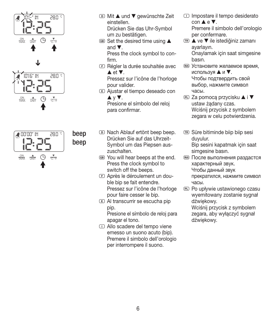 Beep beep | Beurer KS 35 User Manual | Page 6 / 16