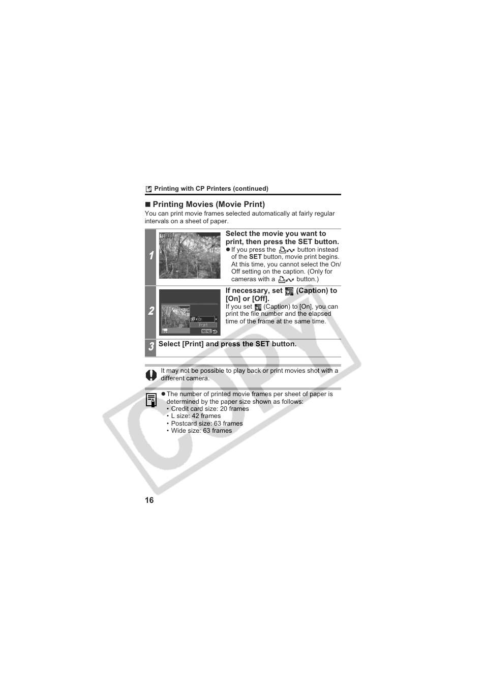 Canon CP-100 User Manual | Page 17 / 110