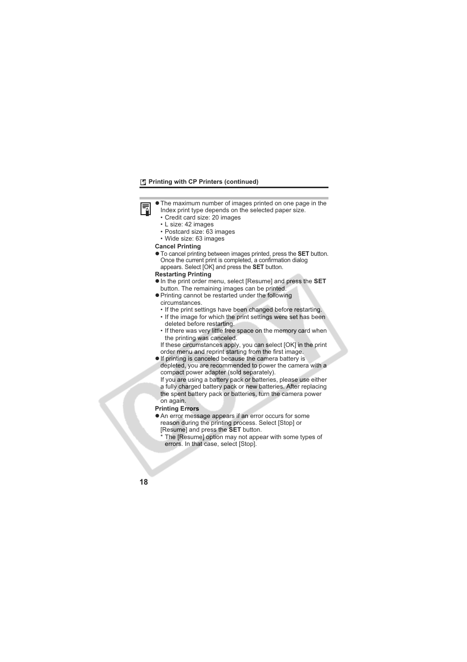 Canon CP-100 User Manual | Page 19 / 110