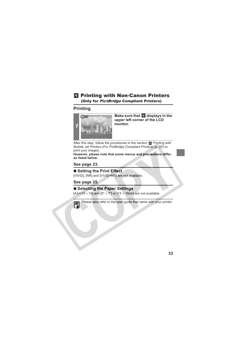 Printing with non-canon printers | Canon CP-100 User Manual | Page 34 / 110