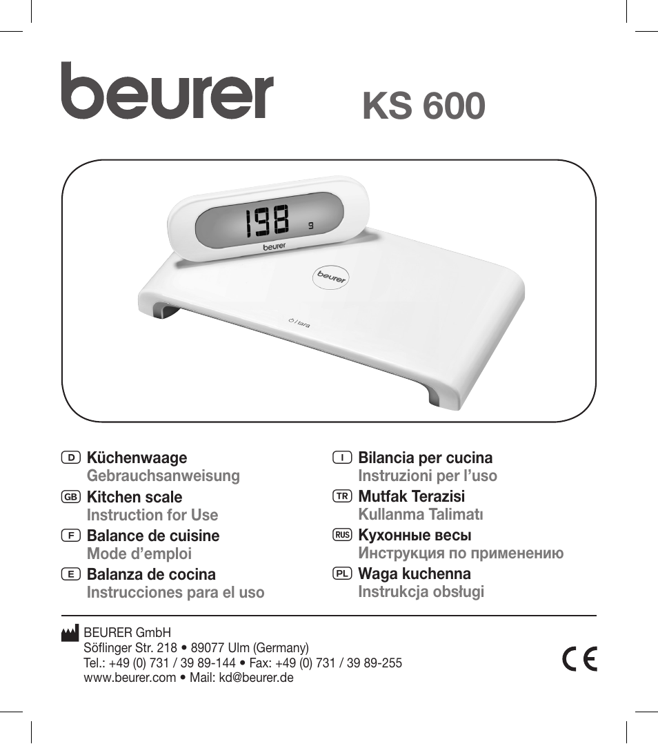 Beurer KS 600 User Manual | 14 pages