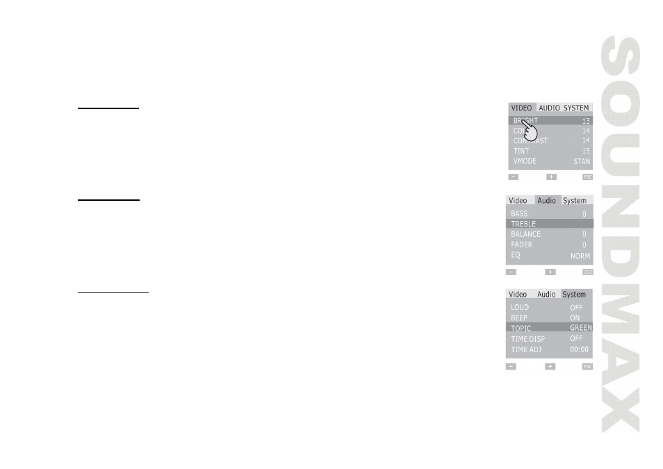 Operating with system menu | SoundMax SM-CMD3001 User Manual | Page 19 / 53
