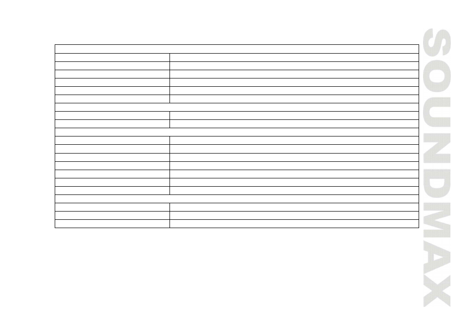 Specification | SoundMax SM-CMD3001 User Manual | Page 27 / 53