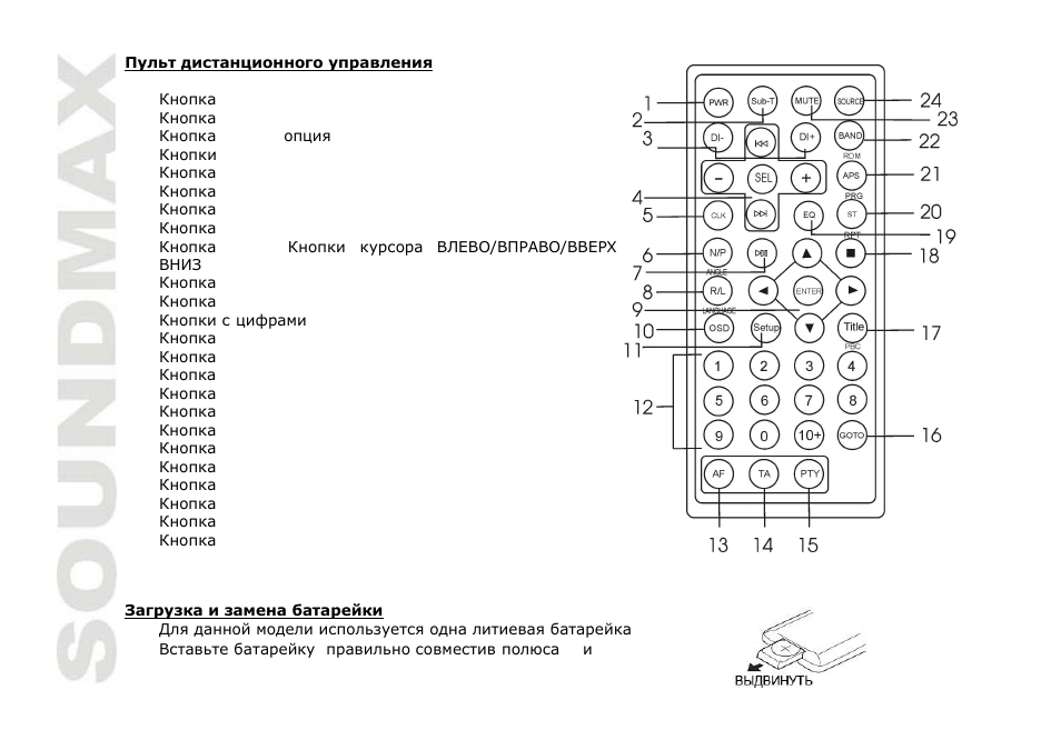 SoundMax SM-CMD3001 User Manual | Page 36 / 53