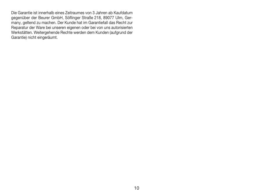 Beurer FT 78 User Manual | Page 10 / 72