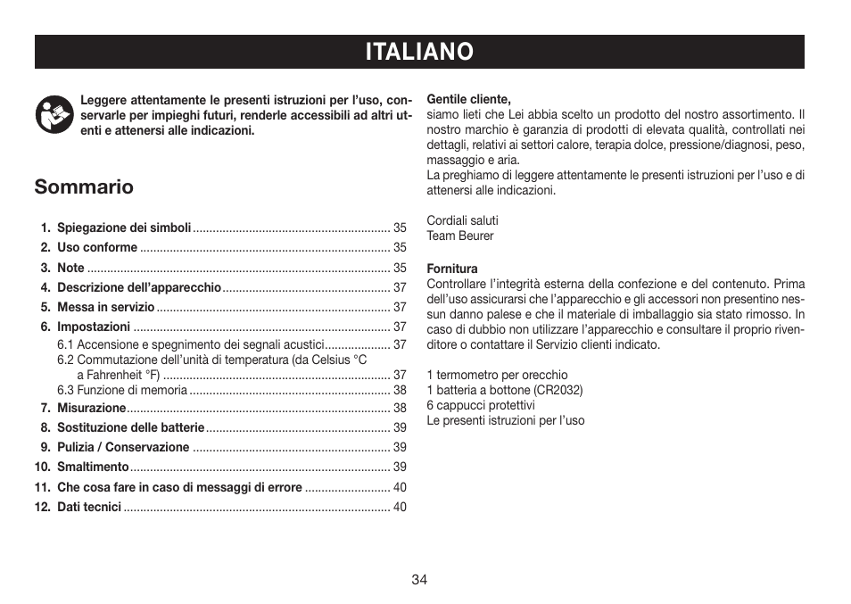 Beurer FT 78 User Manual | Page 34 / 72