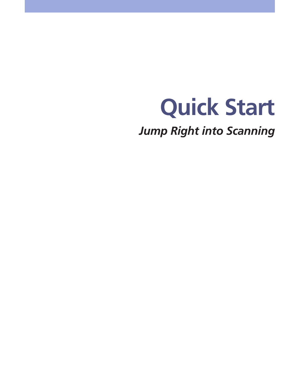 Quick start <jump right into scanning, Quick start | Canon FS 3.6 User Manual | Page 10 / 135