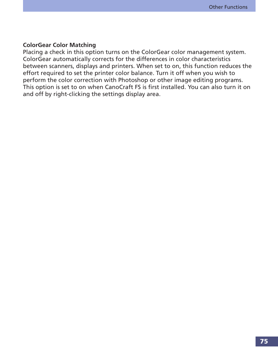 P. 75 | Canon FS 3.6 User Manual | Page 75 / 135