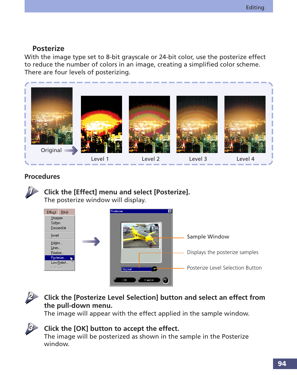 Posterize | Canon FS 3.6 User Manual | Page 94 / 135
