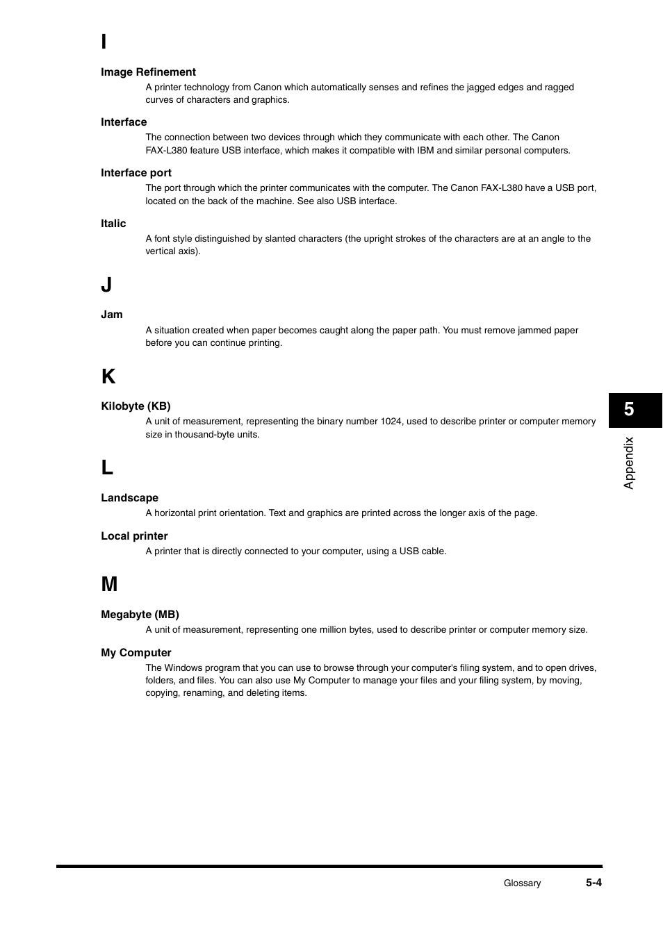 Canon FAX-L380 User Manual | Page 96 / 104