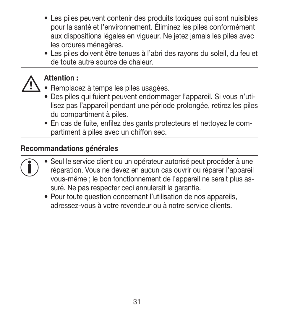 Beurer BY 33 User Manual | Page 31 / 104