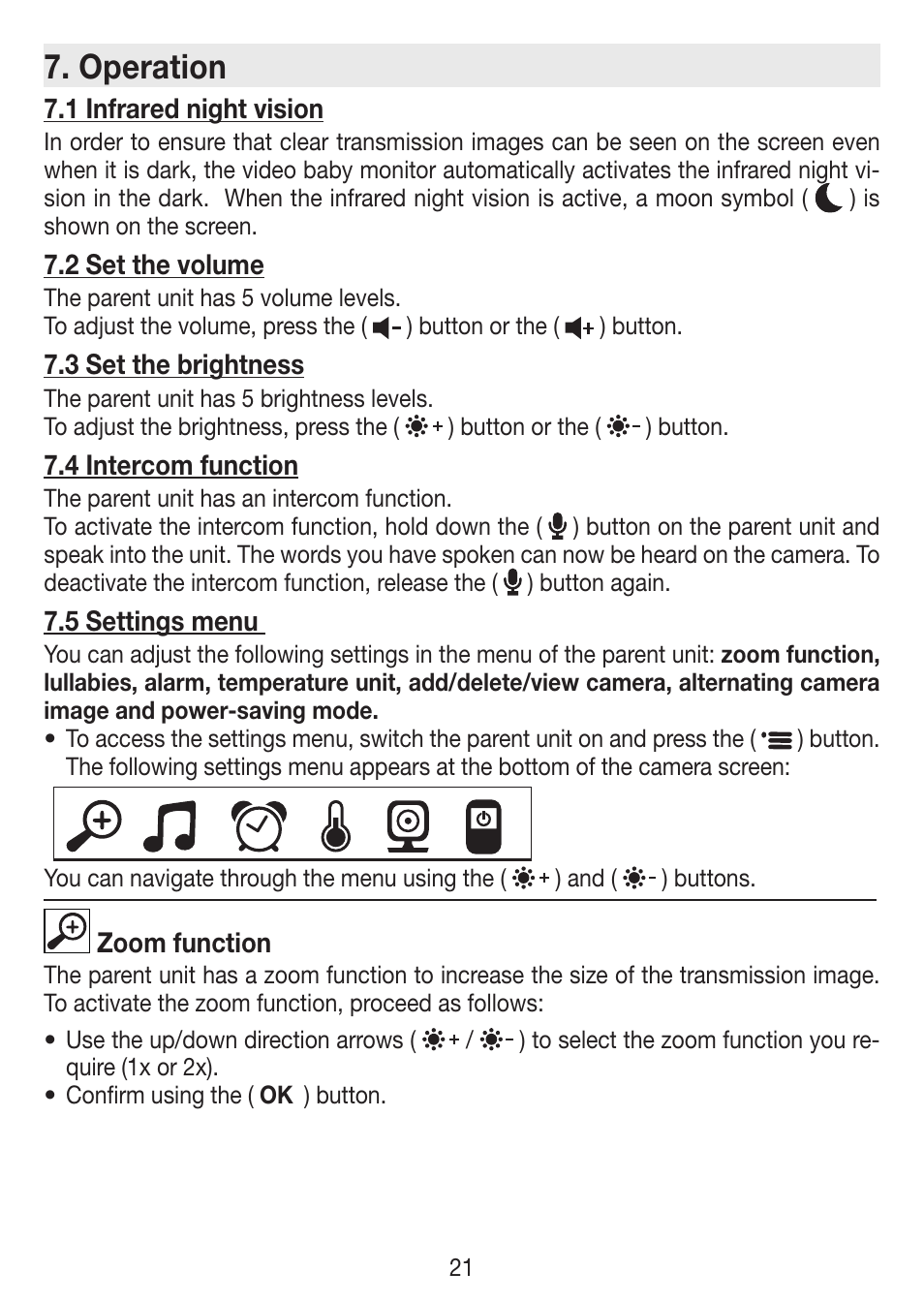Operation | Beurer BY 77 User Manual | Page 21 / 104