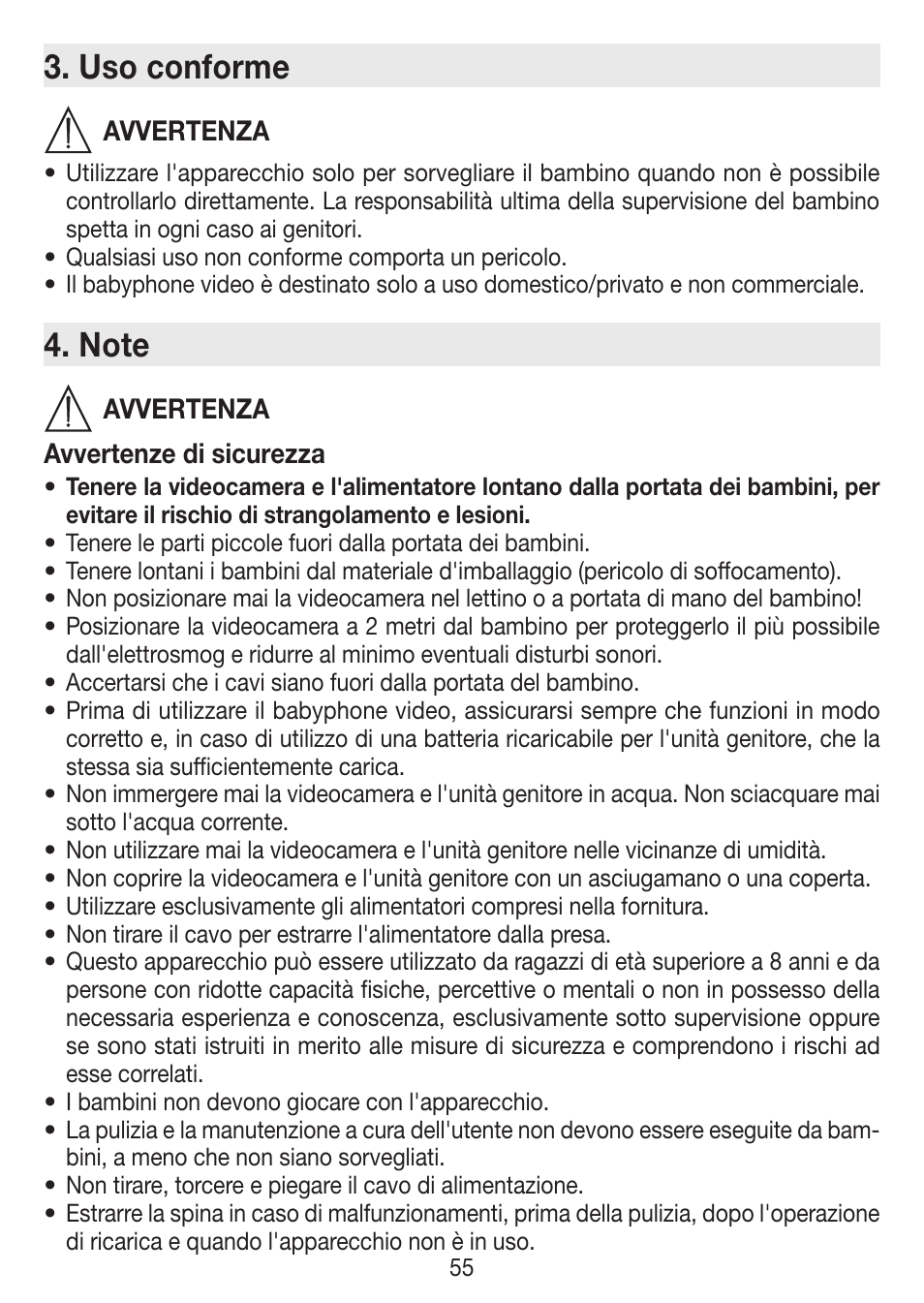 Uso conforme | Beurer BY 77 User Manual | Page 55 / 104