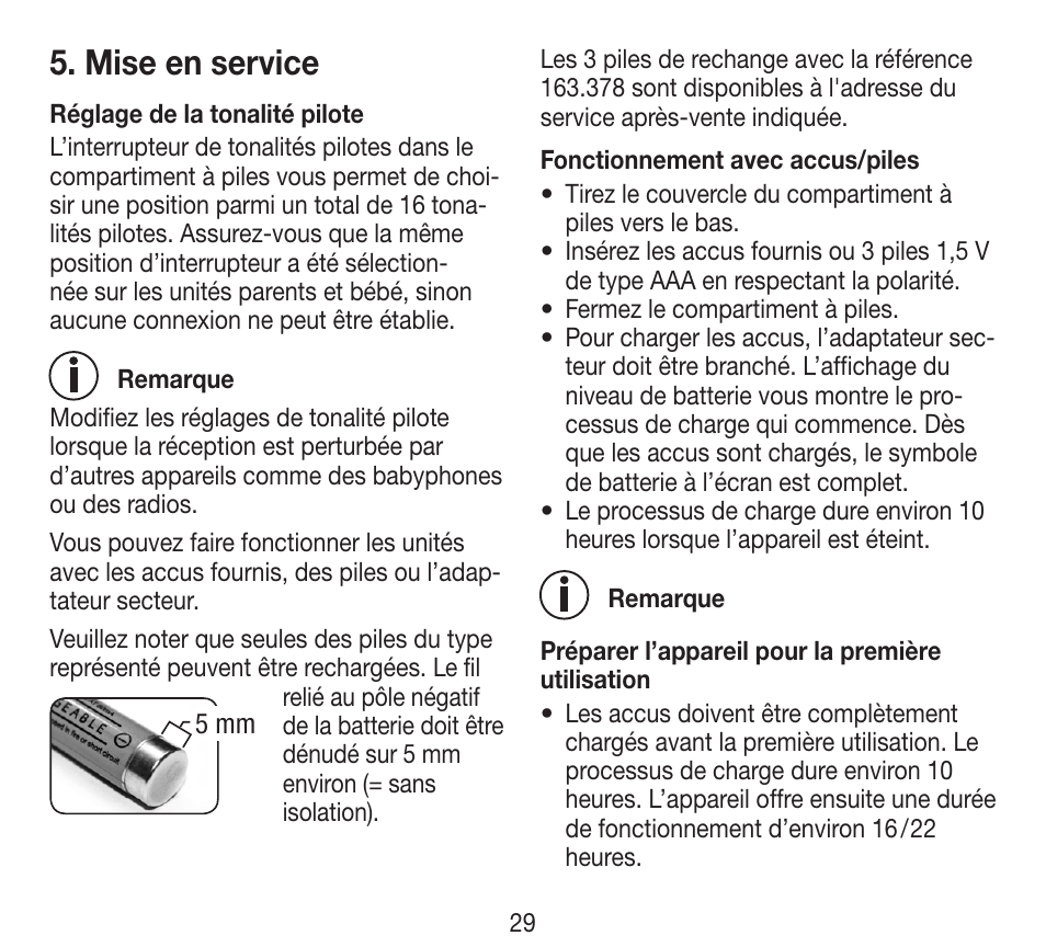 Mise en service | Beurer BY 84 User Manual | Page 29 / 92