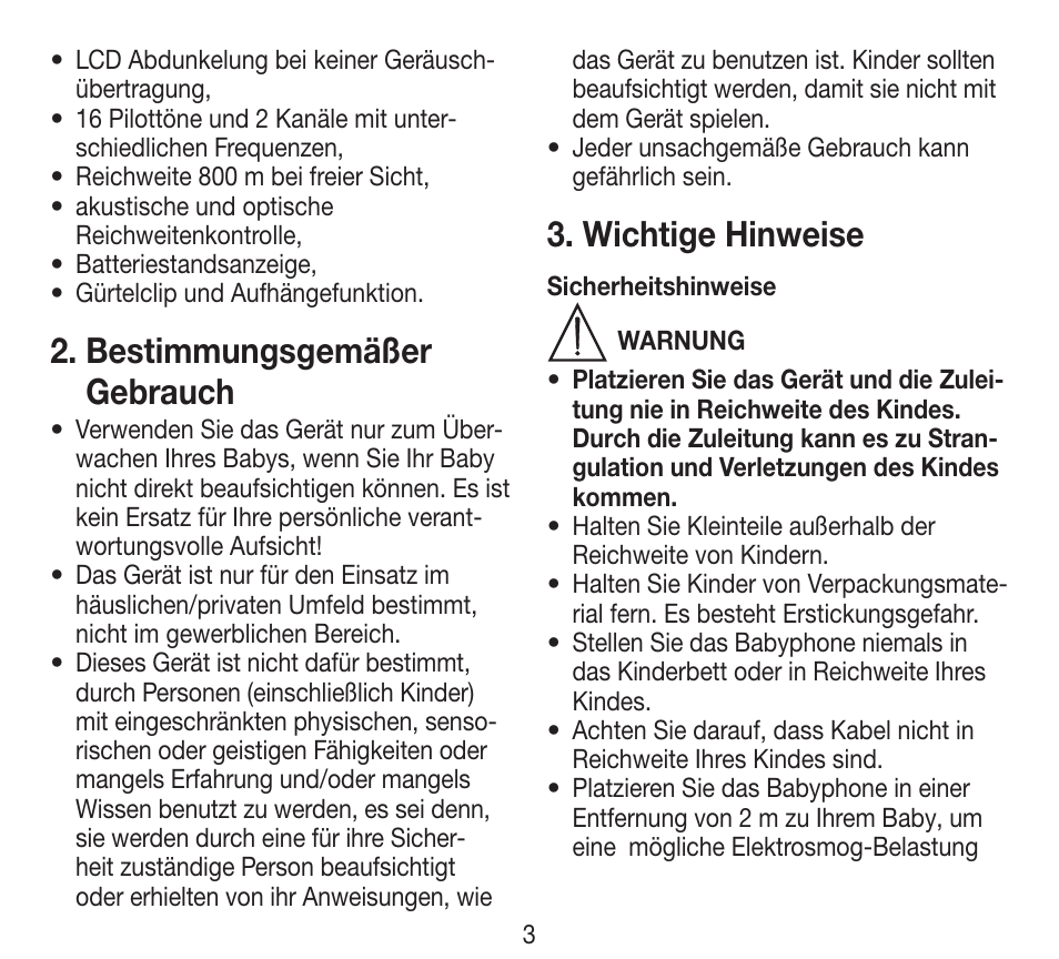 Bestimmungsgemäßer gebrauch, Wichtige hinweise | Beurer BY 84 User Manual | Page 3 / 92