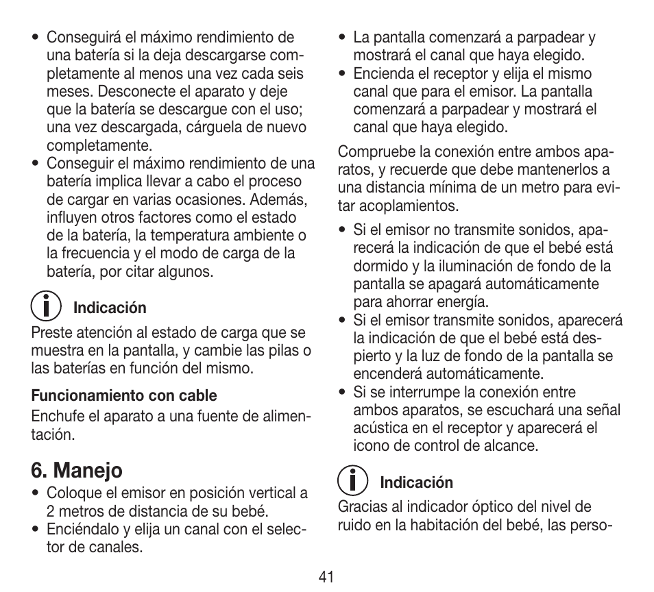 Manejo | Beurer BY 84 User Manual | Page 41 / 92