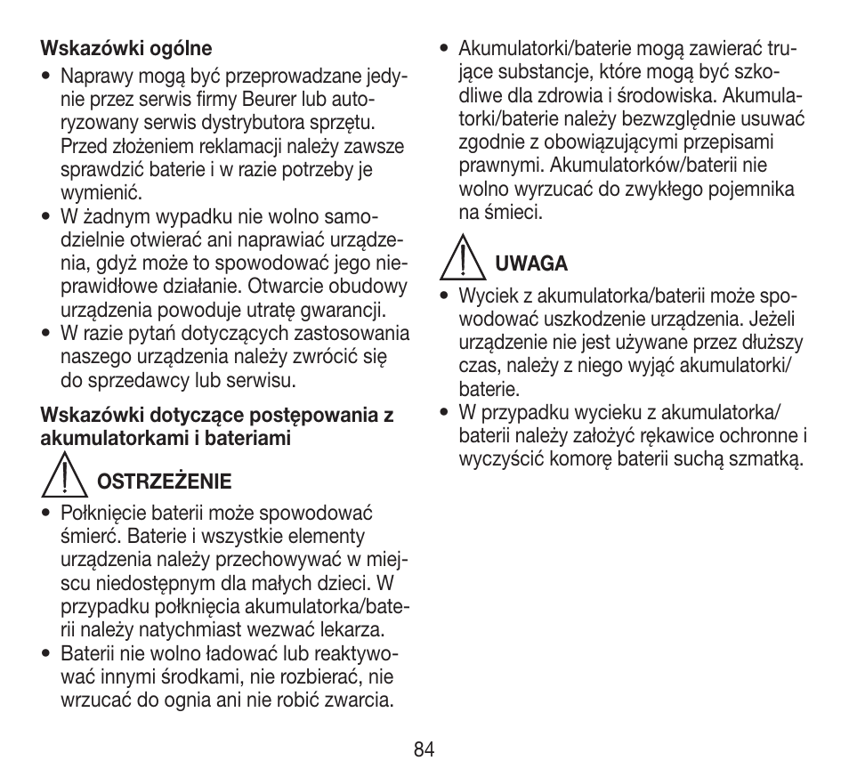 Beurer BY 84 User Manual | Page 84 / 92