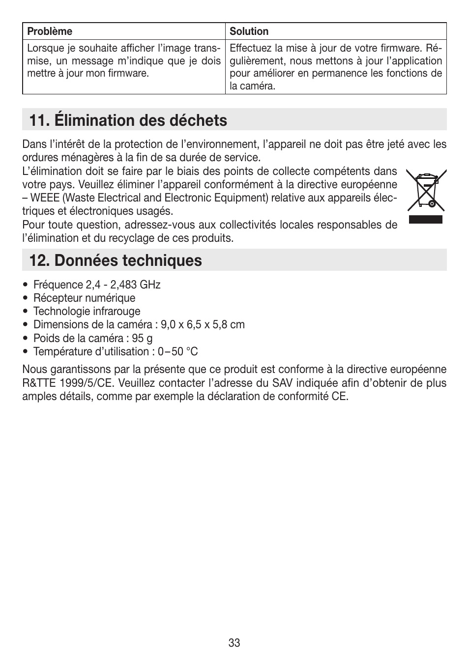 Élimination des déchets, Données techniques | Beurer BY 88 Smart User Manual | Page 33 / 88