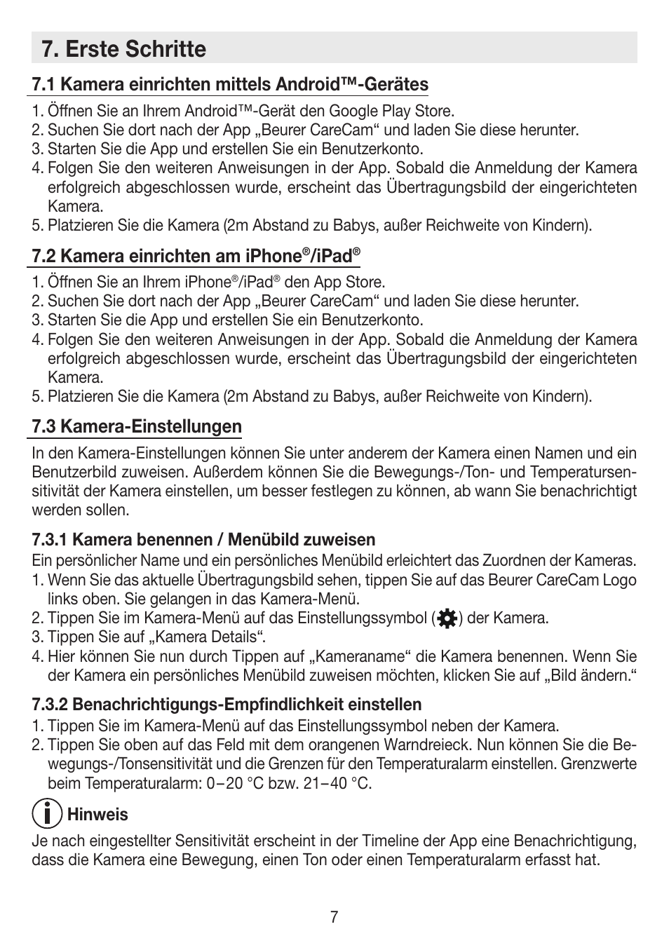 Erste schritte | Beurer BY 88 Smart User Manual | Page 7 / 88