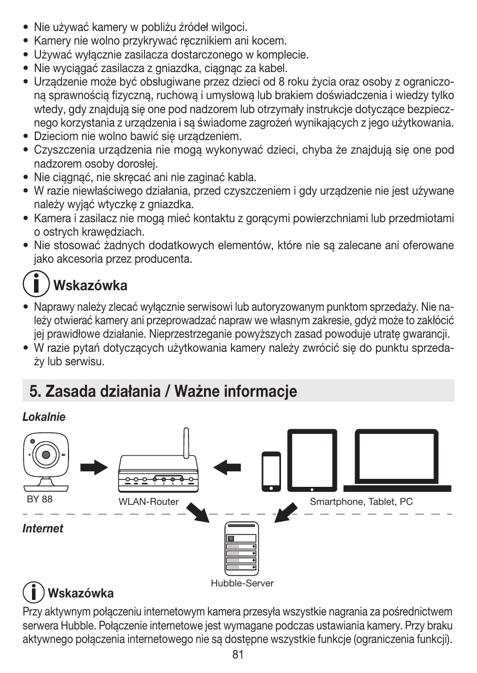 Zasada działania / ważne informacje, Wskazówka | Beurer BY 88 Smart User Manual | Page 81 / 88