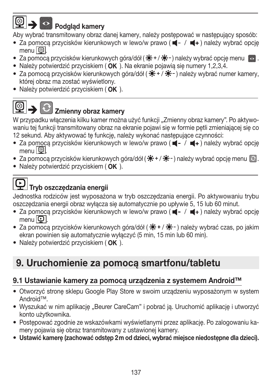 Uruchomienie za pomocą smartfonu/tabletu | Beurer BY 99 User Manual | Page 137 / 144