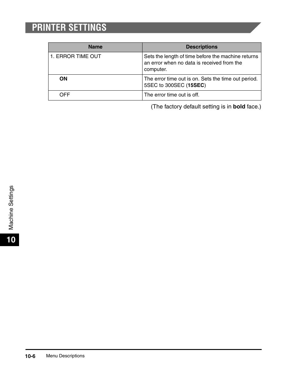 Printer settings, Printer settings -6 | Canon IMAGECLASS MF5700 User Manual | Page 129 / 139