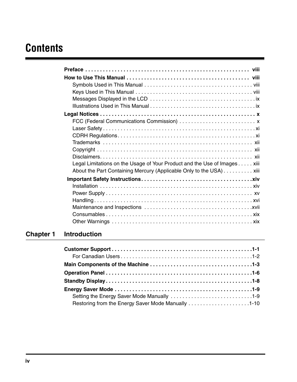 Canon IMAGECLASS MF5700 User Manual | Page 5 / 139
