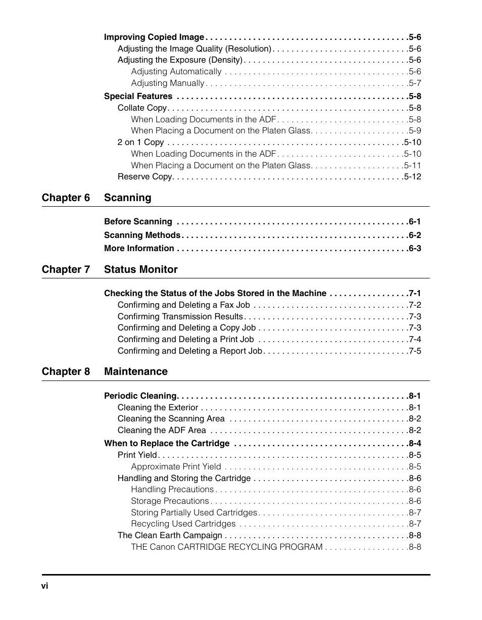Canon IMAGECLASS MF5700 User Manual | Page 7 / 139